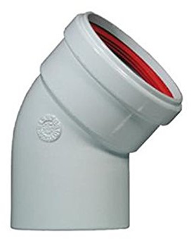 CURVA APERTA 45° M/F ø 80 mm PER TUBI IN ALLUMINIO BIANCO CALDAIA Stabile