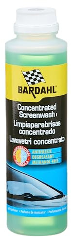 Bardahl - Liquido Lavavetri Concentrato Antigelo -20°C, Pulisce e Sgrassa, Liquido Lavavetri Auto Profumato, Disinfetta ed Evita le Incrostazioni, Lavavetri Invernale con Antigelo, 250ml
