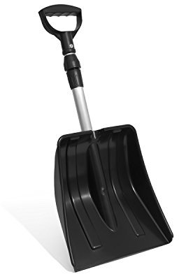 Pala da neve YETI con manico allungabile in alluminio e testa in plastica misure: 340 x 310 x 865 mm colore: nero