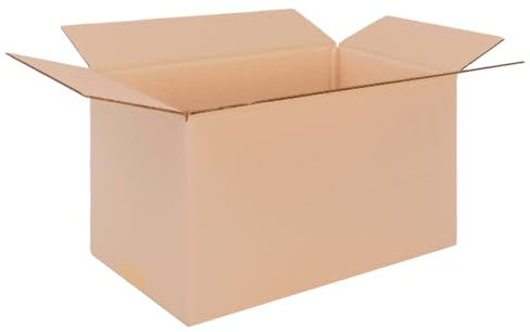 OfficeKing 50 x Faltkartons 360 x 200 x 200 mm | variable Höhe bei 100 mm | Marken-Qualität Versandverpackung Versandkarton Karton Kartonverpackung Paket braun