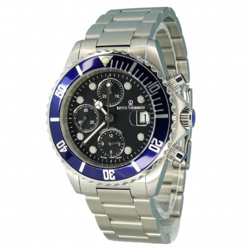 Revue Thommen uomo-orologio XL cronografo AUTOMATICO ACCIAIO INOX Diver 17571,6135