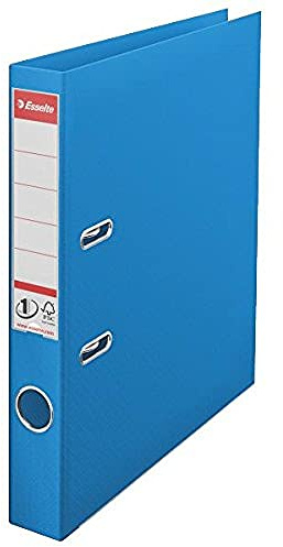 Esselte Raccoglitore a Leva Formato A4, Blu, in Plastica con Dorso da 5,2cm, Confezione Singola, Gamma Vivida, 624071