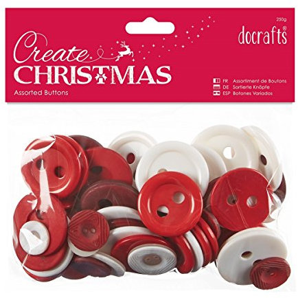 Docrafts 250 g Nordic Weihnachten Verschiedene Knöpfe