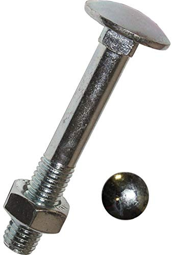 Dresselhaus Flachrundschrauben mit Vierkantansatz Mu, galvanisch verzinkt, M 8 x 45 mm, 100 Stück