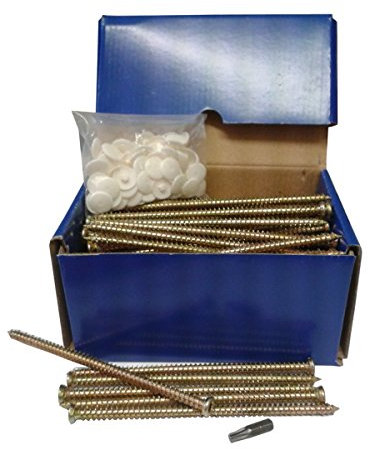 (1 BOX OF 100) 7.5mm x 152mm Concrete Screws , Screw Directly in to Concrete or Block for Window and Door Frames