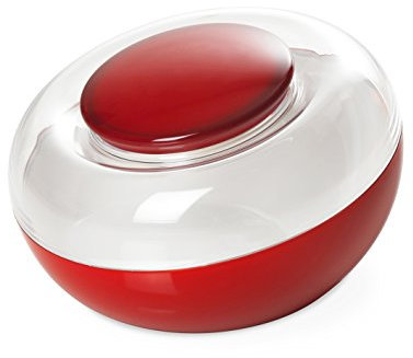Omada Design Biscottiera da 270 cl, Porta Biscotti Colorato con Coperchio Ermetico, Lavabile in Lavastoviglie, Made in Italy, linea Movida, Rosso