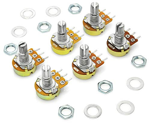 Gikfun B10K B100K B5K B50K B2K B20K Ohm Knurled Shaft Linear Rotary Taper Potentiometer for Arduino EK8359