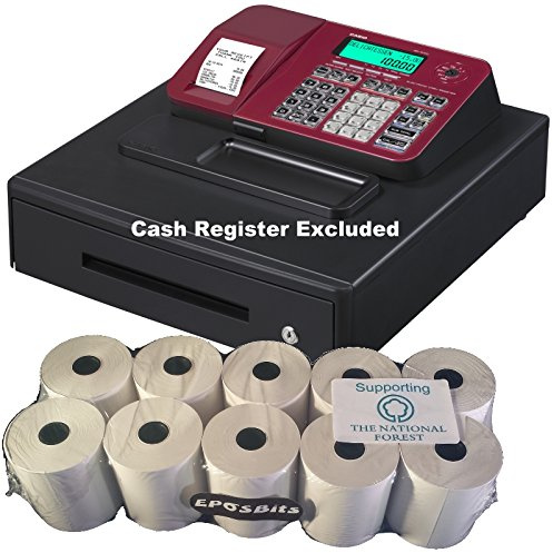 eposbits® Marque rouleaux de Casio se-s100 ses100 ses se S100 100 rouge Caisse enregistreuse Grand tiroir ? 10 rouleaux