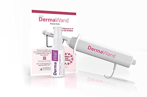 DermaWand Anti-Aging Skin Care Kit - High Frequency Microcurrent Face Massager w/Face Cream, Facial Moisturizer - Reduces the Appearance of Fine Lines and Wrinkles and Improves Skin Tone