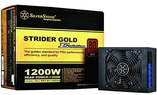 SilverStone SST-ST1200-G Evolution v 2.0 - Série Strider Gold Evolution - 1200W 80 Plus Or ATX Alimentation PC - bruit réduit - 139mm - Câblage 100% modulaire