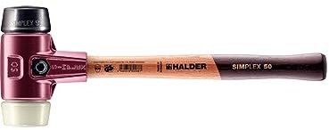 Halder 3028050 50 mm EH Rubber/Nylon 3028Simlpex Soft-Face Mallet - Multi-Colour