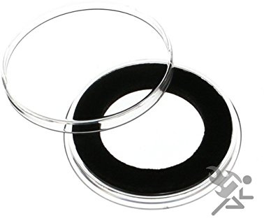 (10) Air-tite 26mm Black Ring Coin Holder Capsules for SBA Susan B Anthony Sacagawea Small Presidential Dollars