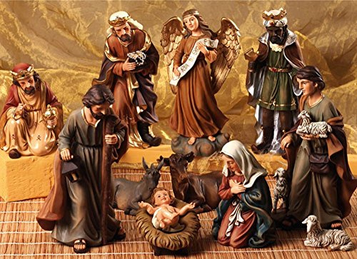 Weihnachten Idee: Weihnachtskrippen aus 11 Figuren bis zu 20 cm hoch