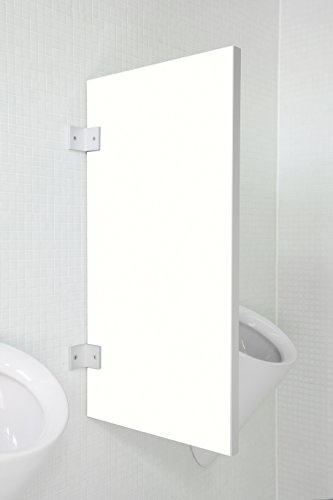 Kemmlit Urinal Trennwand Novara Verkehrsweiß aus Holzwerkstoff, Schamwand WC Herren, TÜV zertifiziert