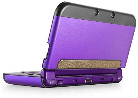 TNP Coque de Protection Compatible avec Nintendo 3DS XL LL 2015, Violet – Plastique + Aluminium Coque de Protection intégrale Rigide à Clipser – Design modifié sans charnière