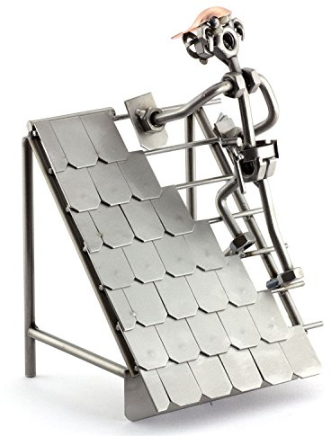 Steelman24 Schraubenmännchen Dachdecker | Made in Germany,Handarbeit,Geschenkidee,Stahlfigur,Metallfigur,Metallmännchen