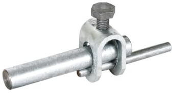 Dehn+Söhne Stangenklemme St/tZn 380 020 f. Rd 8-10/Rd 16mm Verbinder für Blitzschutz 4013364066373