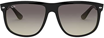 Ray Ban Unisex Sonnenbrille RB4147, Gr. Large (Herstellergröße: 56), Schwarz (Gestell: Schwarz, Gläser: Hellgrau Verlauf 601/32)