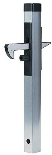 Arrêt de porte en alu, crochet bas, pour profil de 40 à 60mm LOCINOX