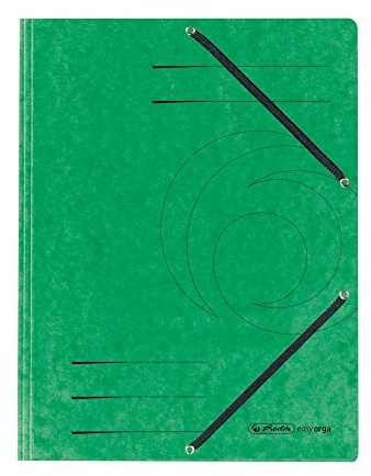 herlitz 10843894 Einschlagmappe A4 mit Gummizug, grün, 25 Stück