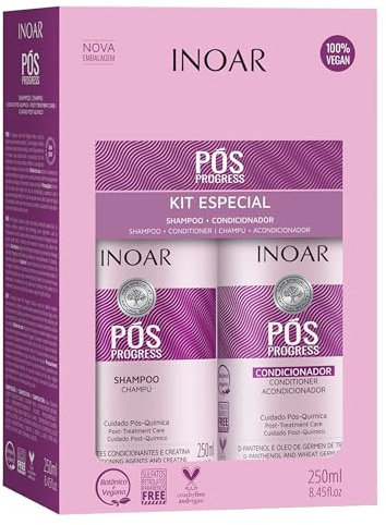Inoar, Duo Pos Progress, shampoo e balsamo, kit da 250 ml