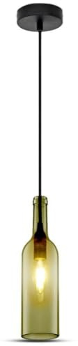 V-TAC - VT-7558 - Lampadario con Portalampada Bottiglia, (AC 220-240V, Max. 60W, attacco E14, Grigio, Ø72 x 280 x 1150 mm