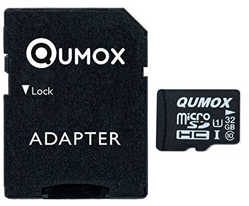 Qumox QX-MCSD-I-32G - Tarjeta microSD de 32 GB (Class 10, UHS-I), Color Negro