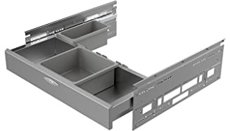 NABER Cox Base-Board 600 Abfallsammler / silber / 1x 2,7 + 1x1,2L