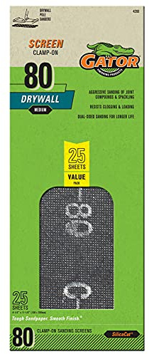 Gator Drywall Sanding Screen Mesh, 80 Grit
