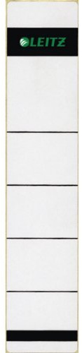 Leitz 1643 Rückenschilder für Standard-Ordner, selbstklebend, kurz, schmal (50er Sparpack, grau)