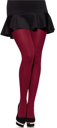 Merry Style Collant Microfibra per Donne, Collant Elasticizzati e Opaque Taglie Forti MS 162 60 DEN (Borgogna, XXXL)