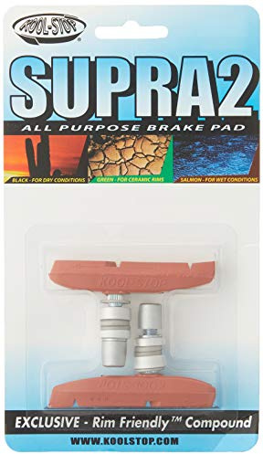 Kool Stop Supra 2, Linear Pull Pads, Threaded Posts, Salmon, Pair | Fahrradbremsen