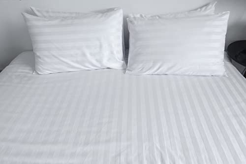 texpot Set med sängkläder, 135 x 200 cm + 80 x 40 cm i 20 mm ränder med dragkedja, 100 % bomull, örngott, påslakan