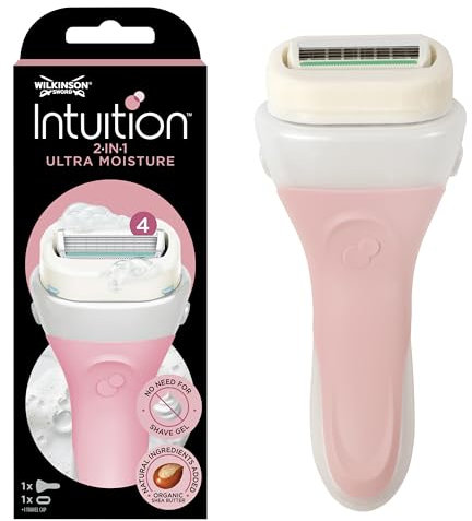 WILKINSON SWORD - Intuition Ultra Moisture For Women | No Shave Gel Needed | Razor Handle + 1 Blade Refills