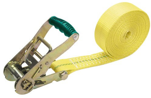 wolfcraft 3275000 Sangle d'Arrimage à Cliquet, Force de Serrage 2000 kg, Longueur de 6 m Argent