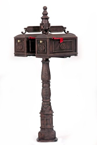 Better Box Mailboxes Decorative Residential Curbside Cast Aluminum Double Mailbox Bronze Authentic * Original * Exclusive