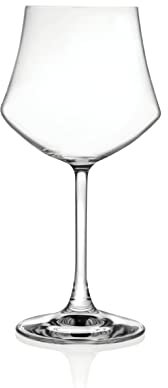 RCR Cristalleria Italiana S.p.a. Linea Ego | Calici da Acqua Vino Rosso e Bianco in Vetro Bicchieri Moderni Set 6 Biccheri di Cristallo da 43 Cl