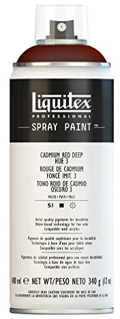 Liquitex 4453311 Professional Acryl Spraydose 400ml – Kadmium - Rot dunkel Imit. Nr. 3 – Lichtecht, frostbeständig, mattes Finish, für Innen- & Außenbereich