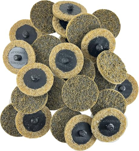 Sungold Abrasives 74904 Disque à changement rapide de type R non tissé grossier, 5,1 cm, marron (25/boîte)