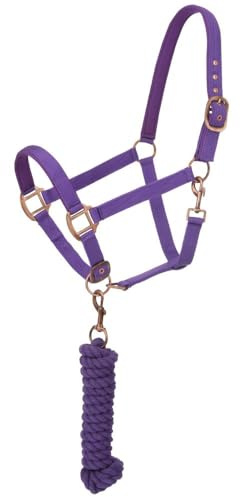 Tough 1 Neoprene Padded Halter with Antique Hardware Lead Set