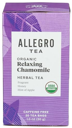 Allegro Tea, Organic Relaxing Chamomile Tea Bags, 20 ct