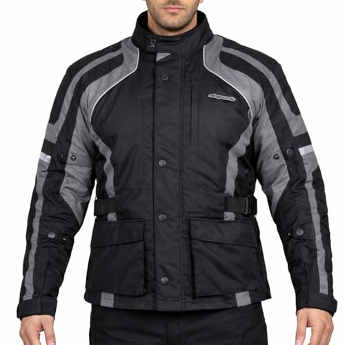 RKsports WATERPROOF MOTORCYCLE MOTORBIKE JACKET BLACK CE ARMORS