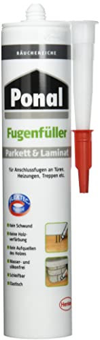 Ponal Parkett & Laminat Fugenfüller Räuchereiche, elastische Fugenmasse für Anschluss- und Dehnungsfugen, lösemittel-, wasser- und silikonfreie Dichtmasse, 1x280ml Kartusche