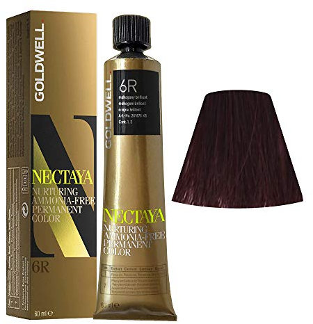 Goldwell Nectaya Permanente Haarfarbe, 6R Mahagoni Brilliant, 60 ml