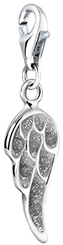 Nenalina Engels-Flügel Karabiner Charm Anhänger für Bettelarmband aus 925 Sterling Silber 714121-001