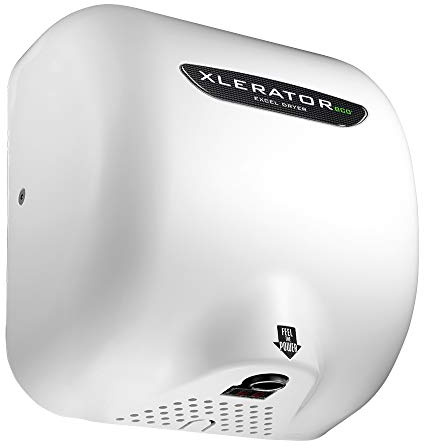 Excel Dryer XL-BWV-ECO Hand Dryer XLERATOR XL-BW-ECO Automatic, Surface-Mounted, White Thermoset (BMC) Cover, 208-277V Standard Nozzle