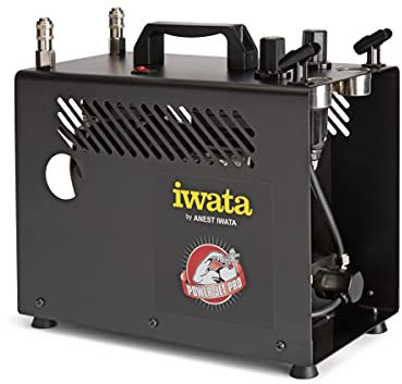 Compressore silenzioso Iwata IS 975 PowerJet Pro con serbatoio e due uscite