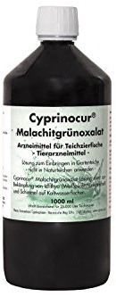 Cyprinocur gegen Pilz-Infektionen - Malachit-Grün-Oxalat (1 l) für Koi zur Behandlung von Weißpünktchen-Krankheit (Ichthyo) auf Zierfischen und anderen Teich-Fischen im Gartenteich