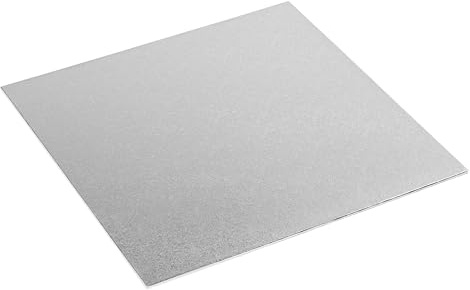 Tala Square Silver Cake Board, 12 Inch / 30cm Large Cake Base 3mm Thick with Embossed Foil Finish, Ideal for Victoria Sponges, Pastries & Light Cakes Sturdy Display Board