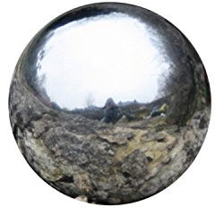 Moderne Deko Kugel Gartenkugel Gartendekoration aus Edelstahl in Silber Durchmesser 25 cm